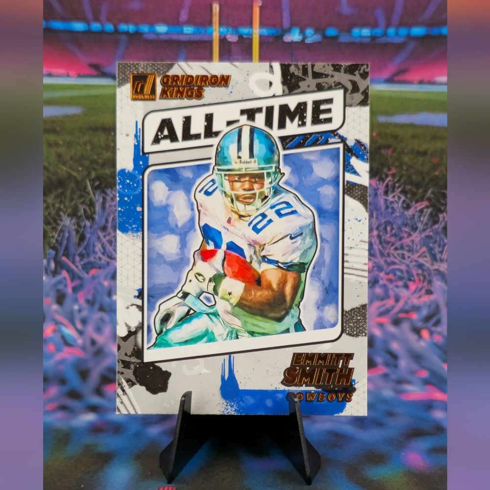 2021 Panini Donruss Gridiron Kings All-Time Insert Emmitt Smith Dallas Cowboys